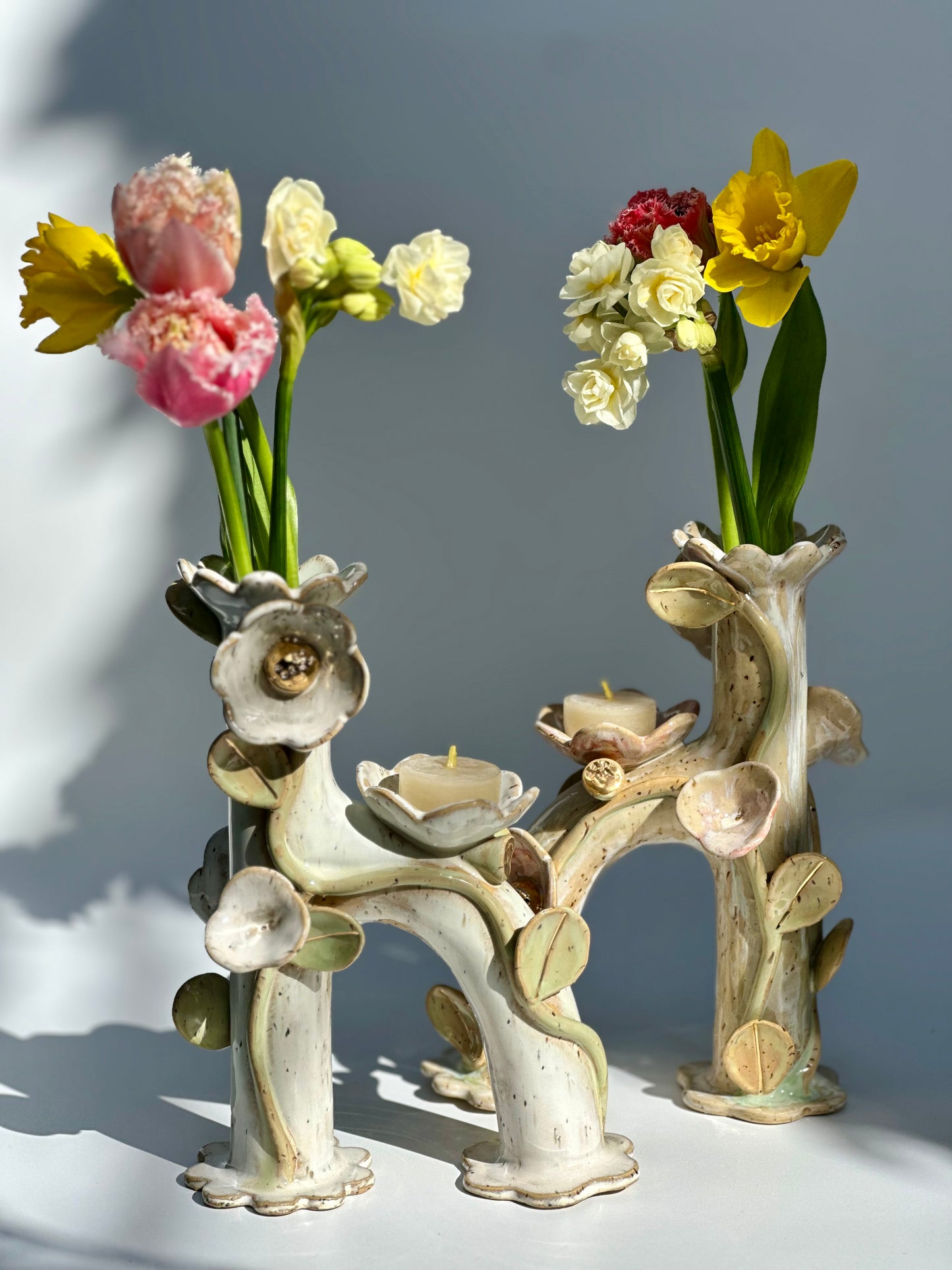 Flowers and Flame Vase, Tall