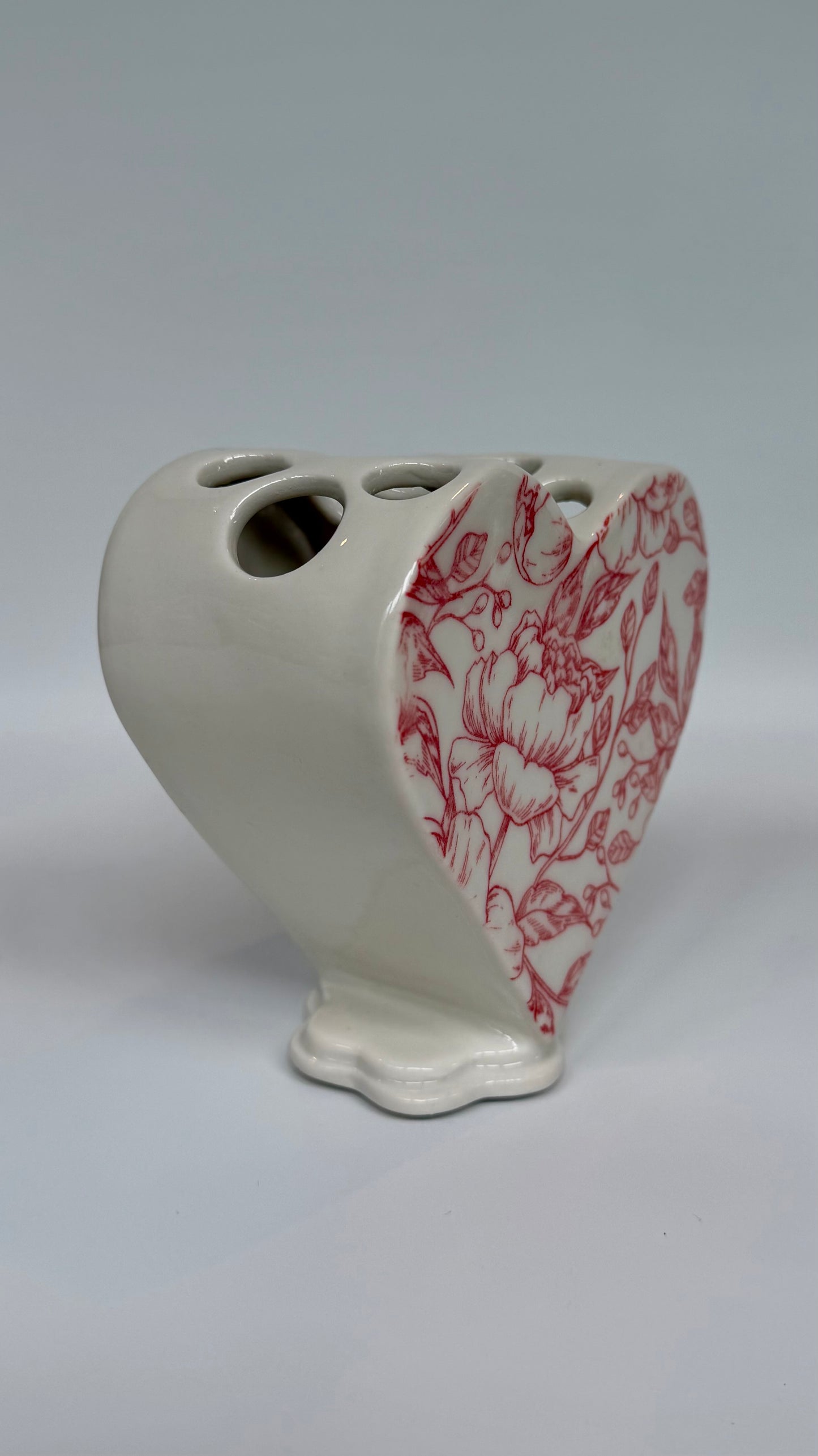 Red Rose Heart Flower Brick