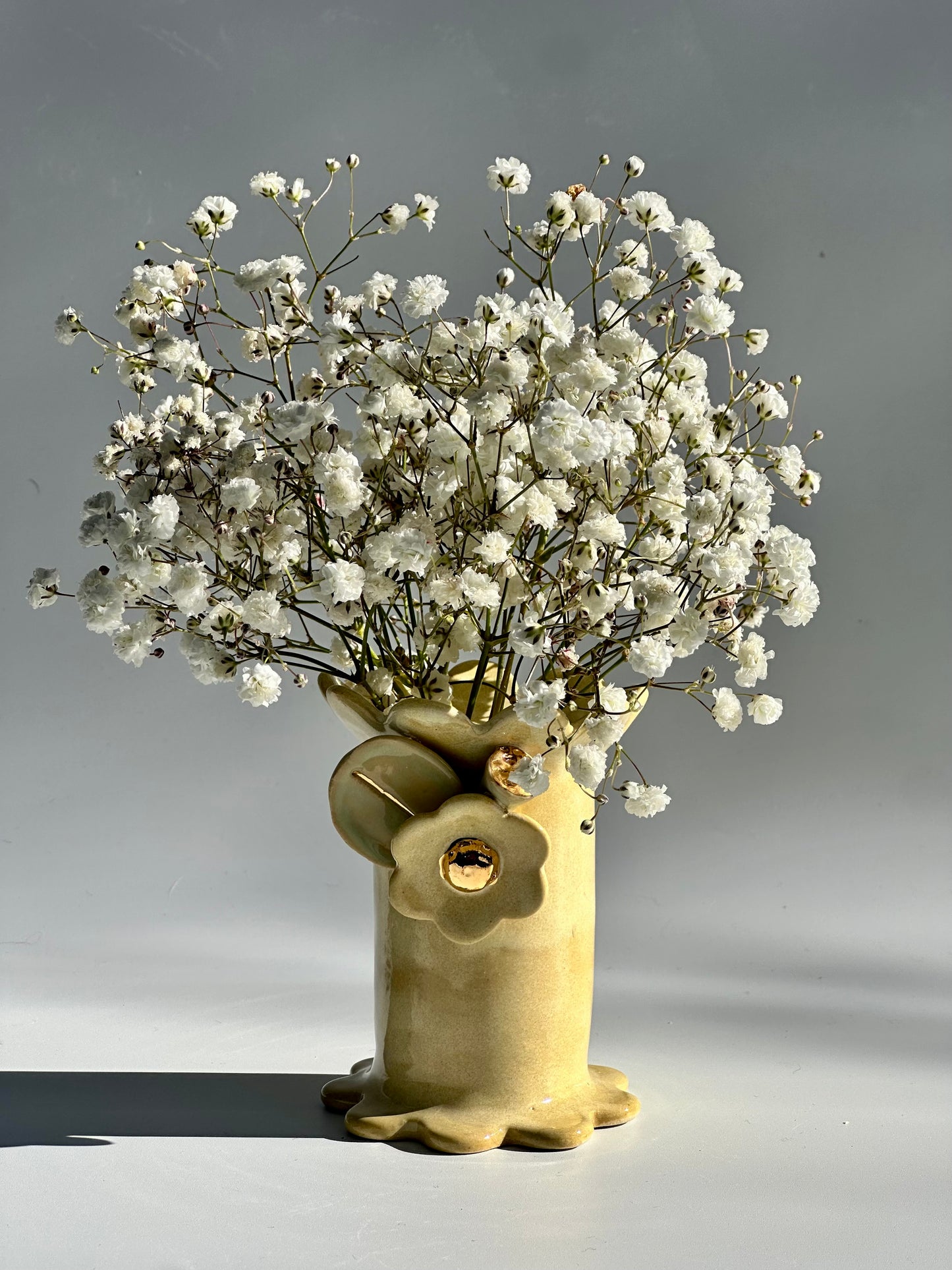 Yellow Ikebana Flower Vase, Small