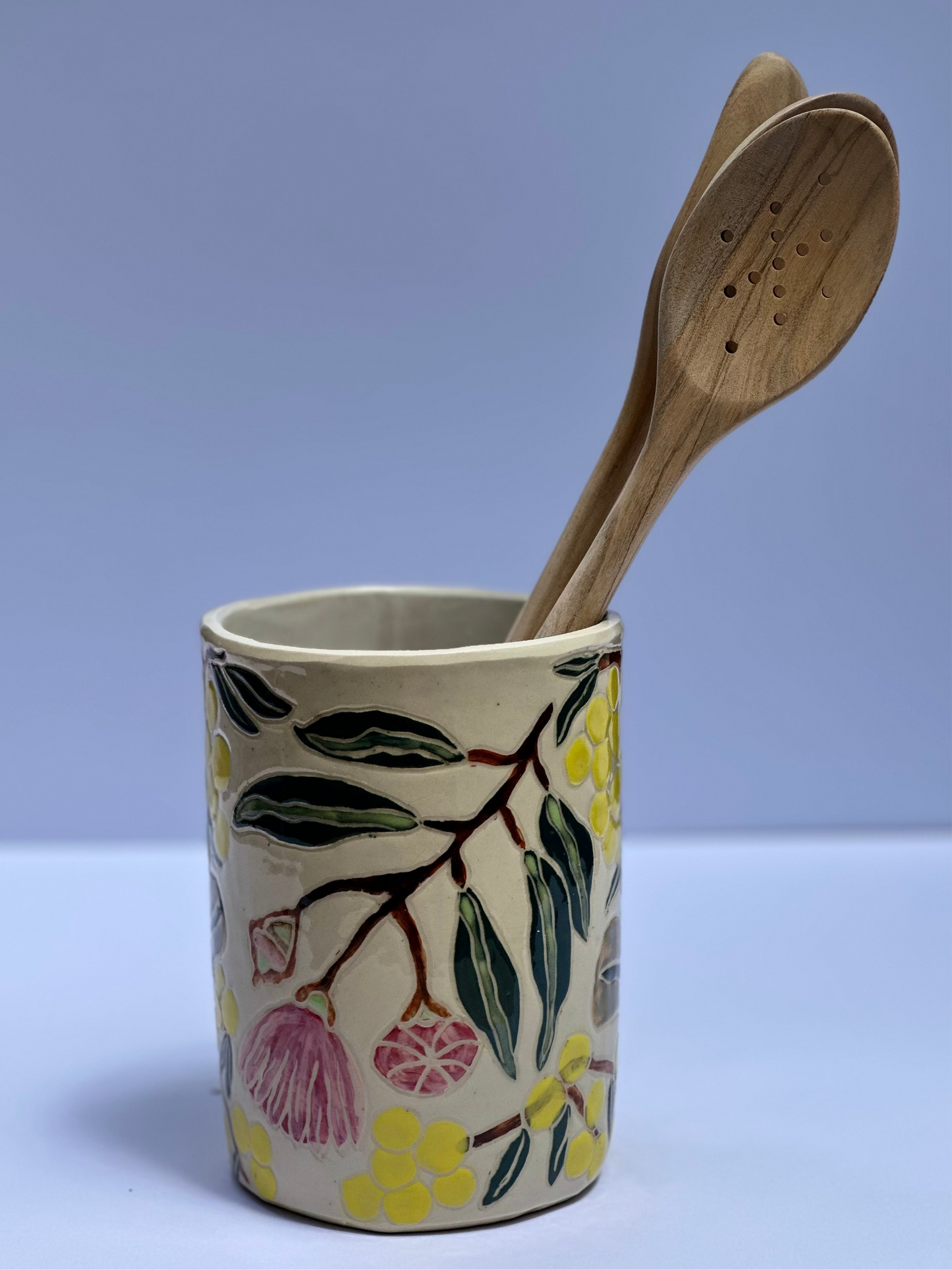 Australian Blooms Sgraffito Vase, Medium, 35