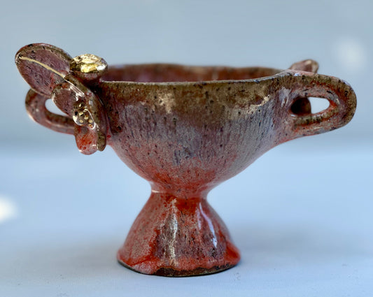 Olivia, Orange and Pink Speckled Trophy