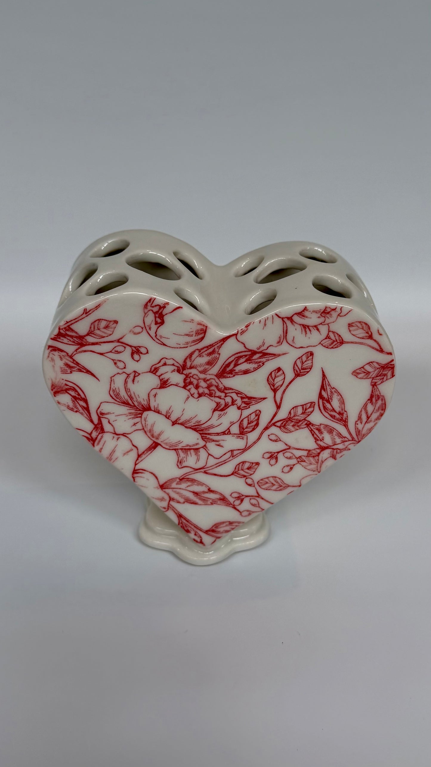 Red Rose Heart Flower Brick