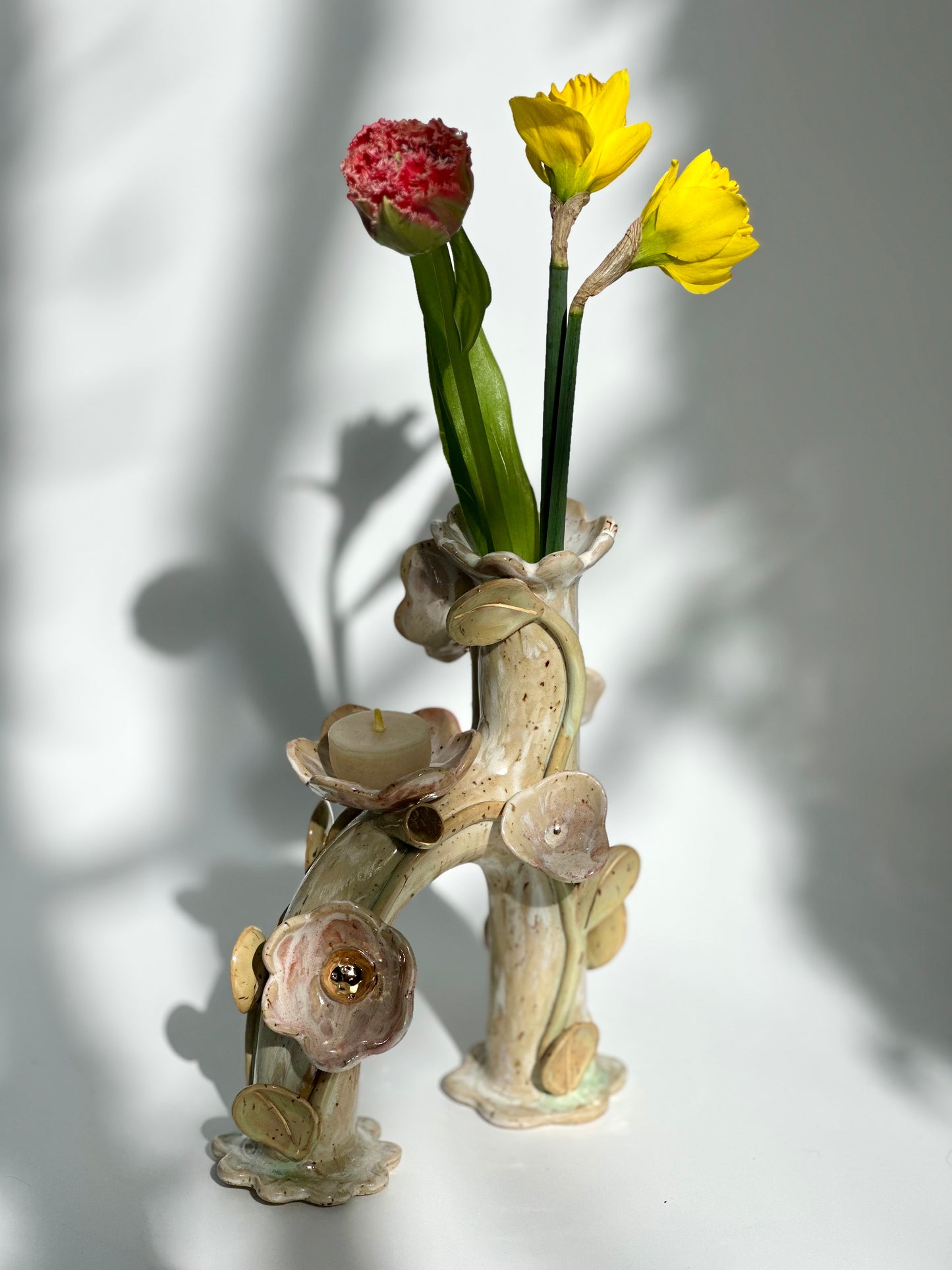 Flowers and Flame Vase, Tall