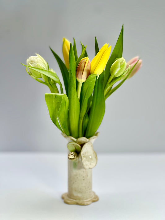 Blossom Speckle Flower Vase, Medium