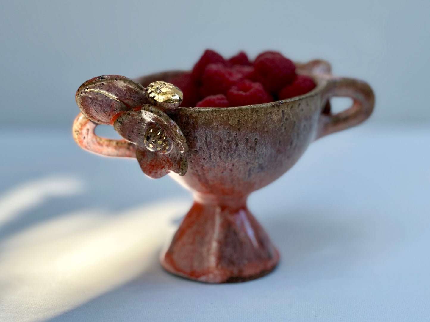 Olivia, Orange and Pink Speckled Trophy