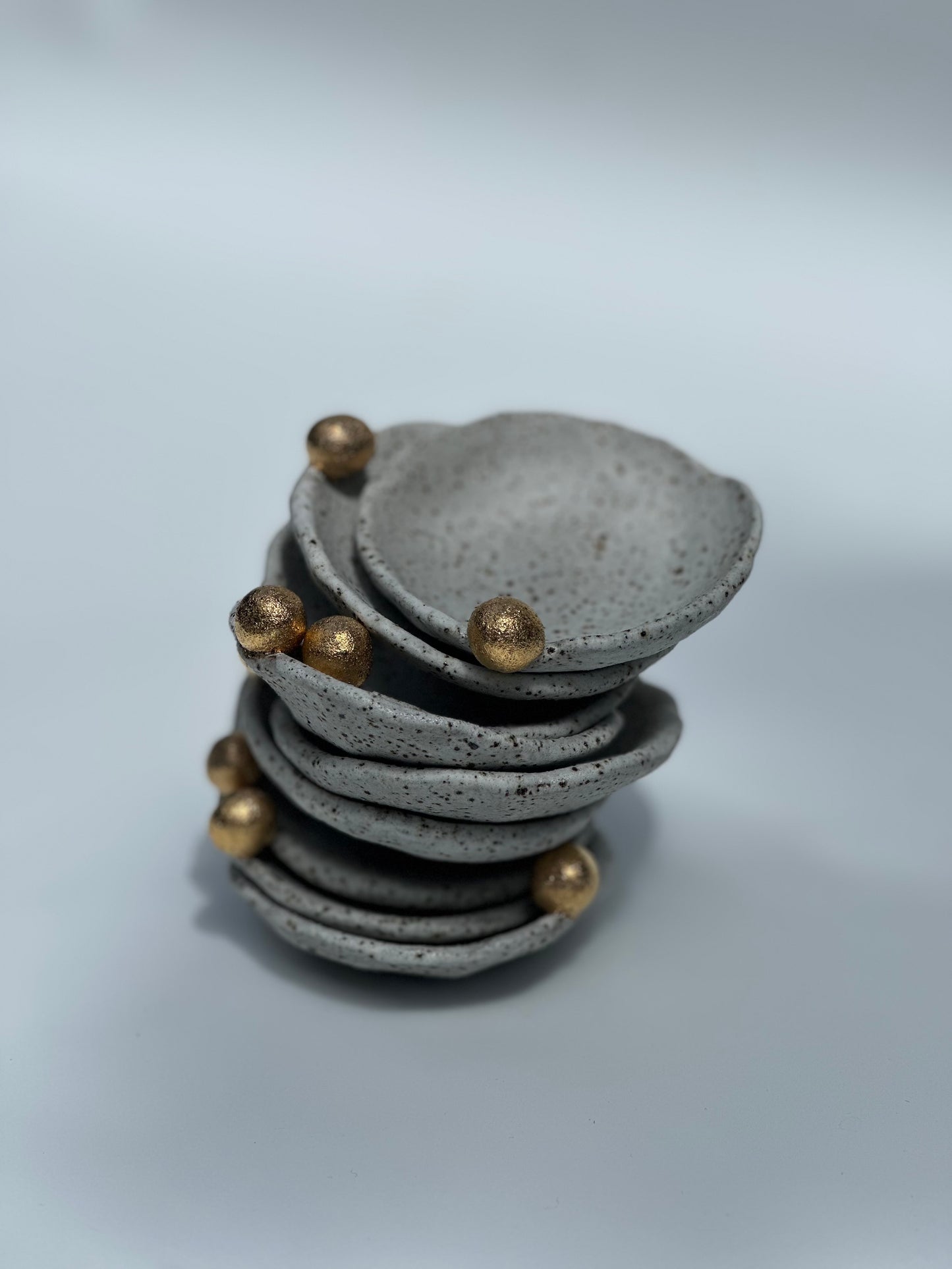 Speckled Dish with Gold Bauble