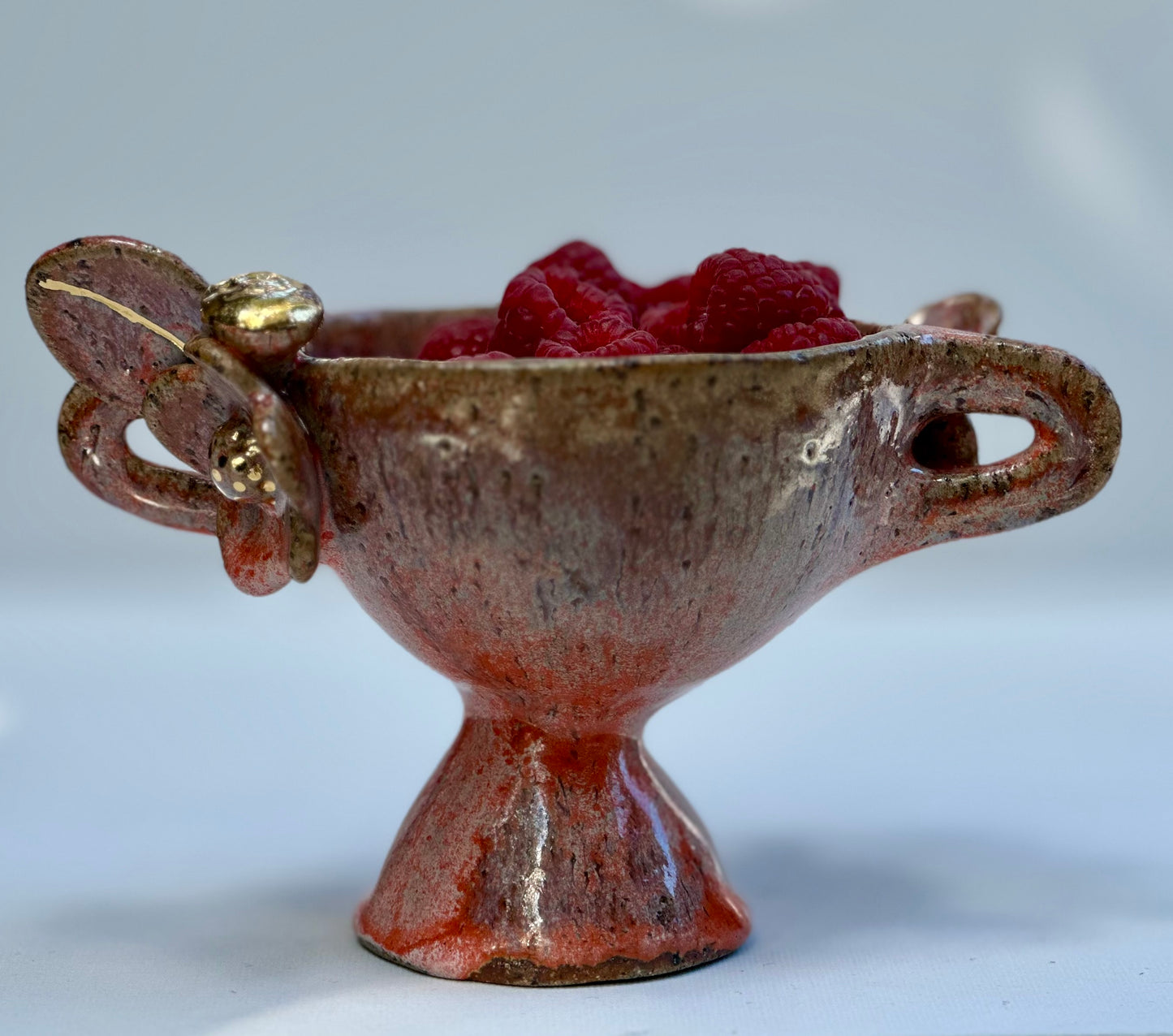 Olivia, Orange and Pink Speckled Trophy