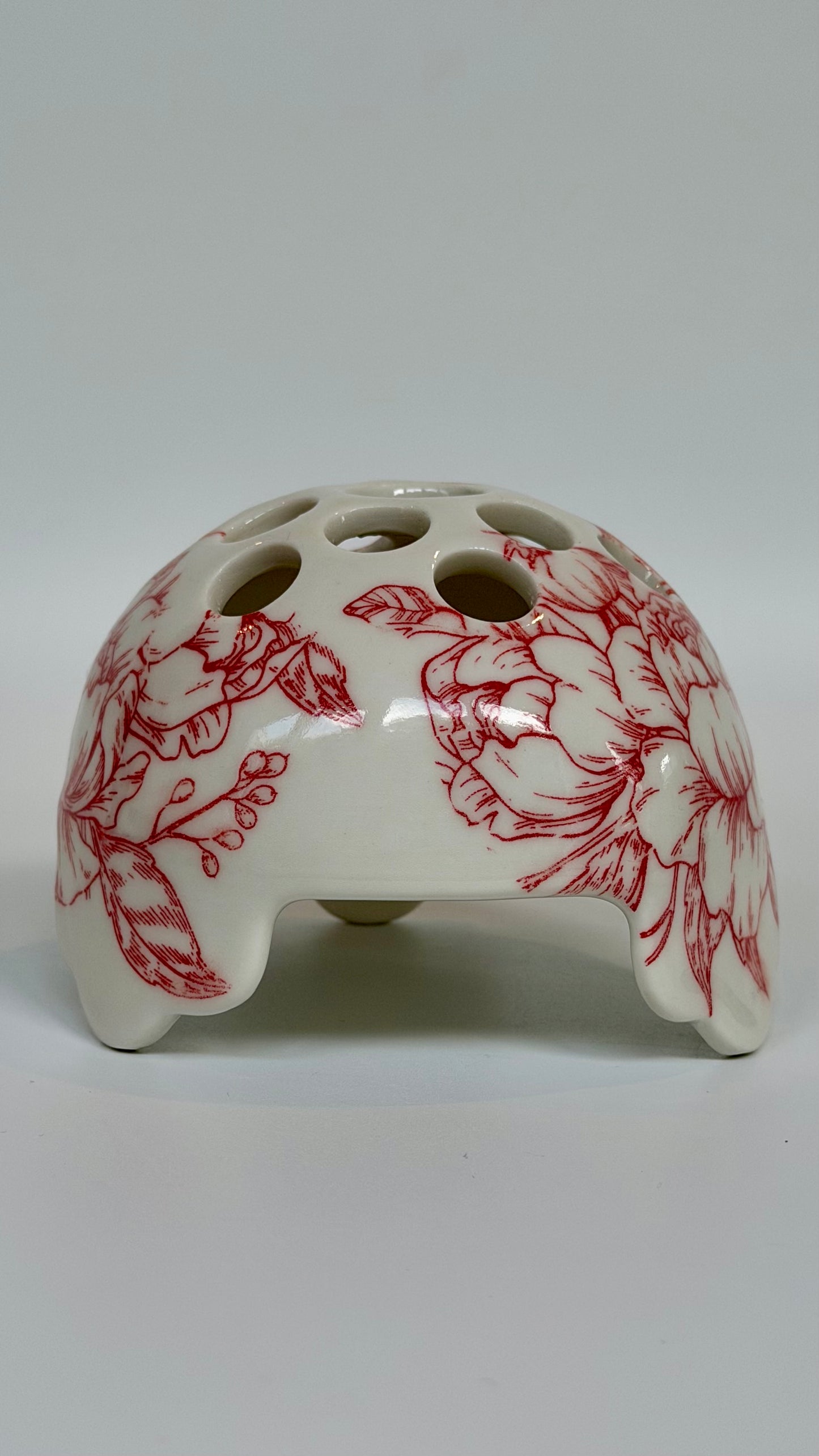 Red Rose Flower Frog