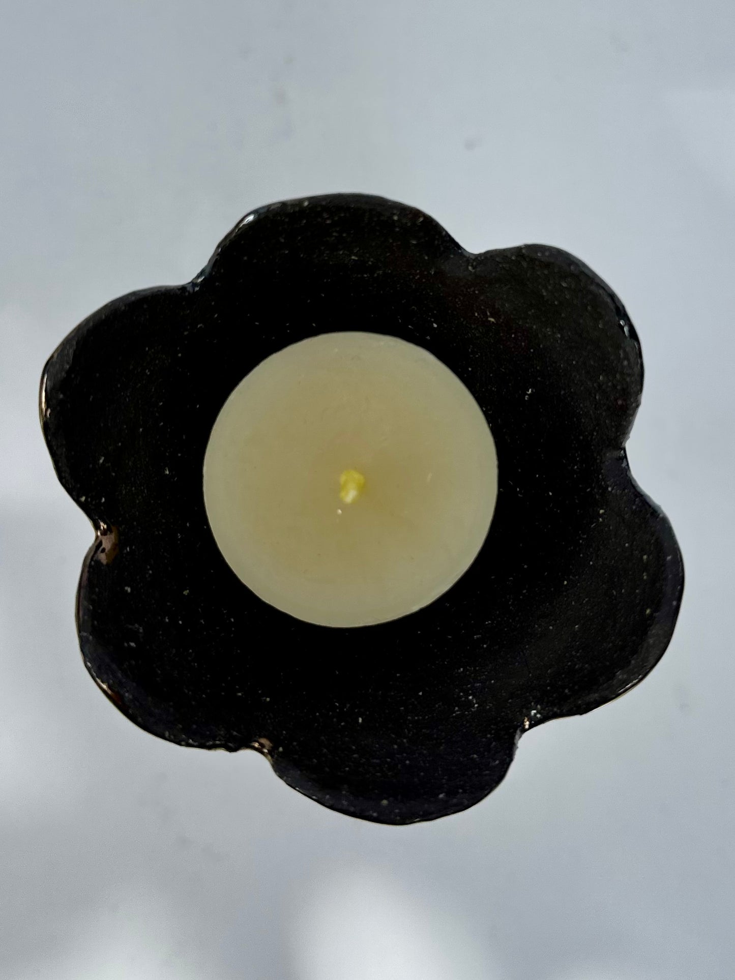 Tea Light Flower - Chocolate and Gold