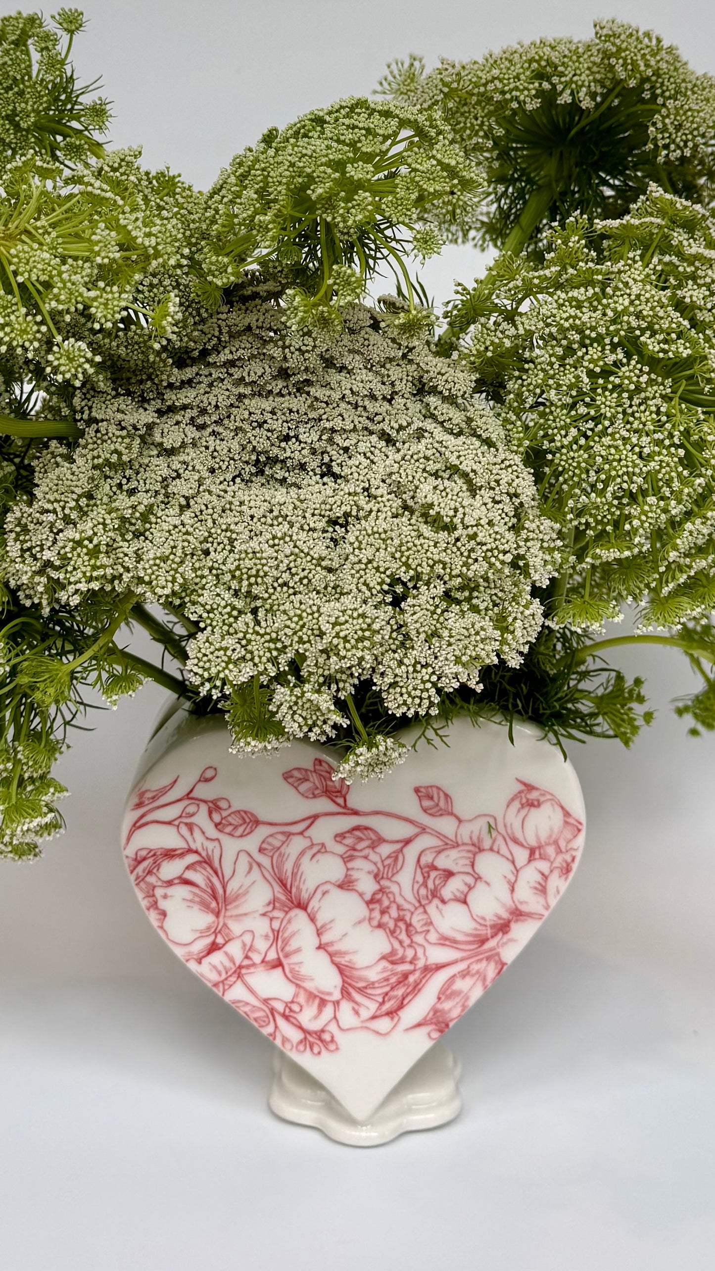 Red Rose Heart Flower Brick