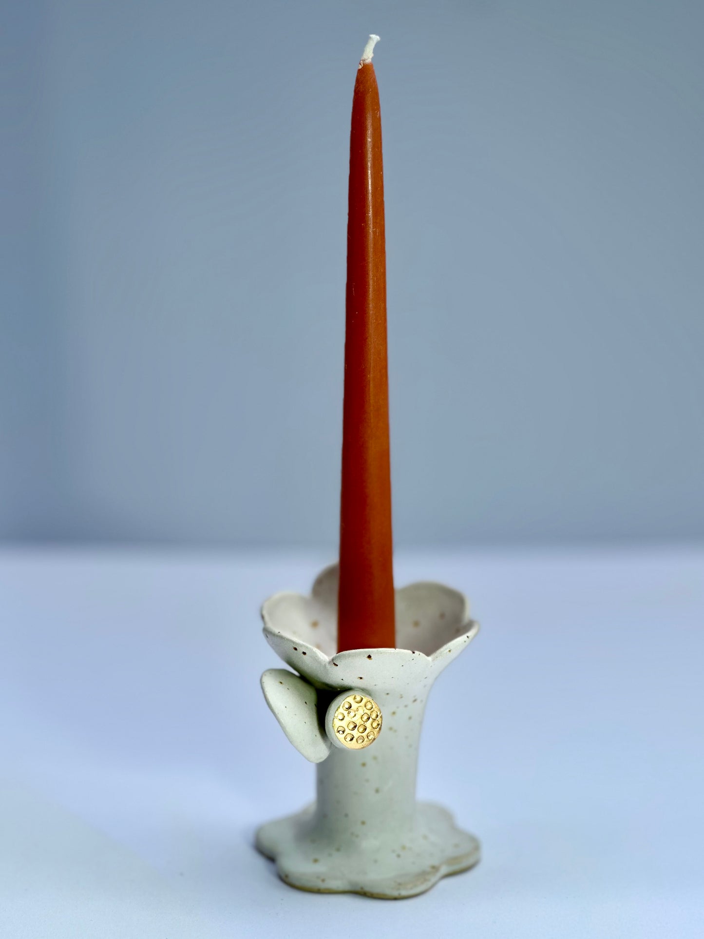 White Matte Speckle Flower Vase, Small