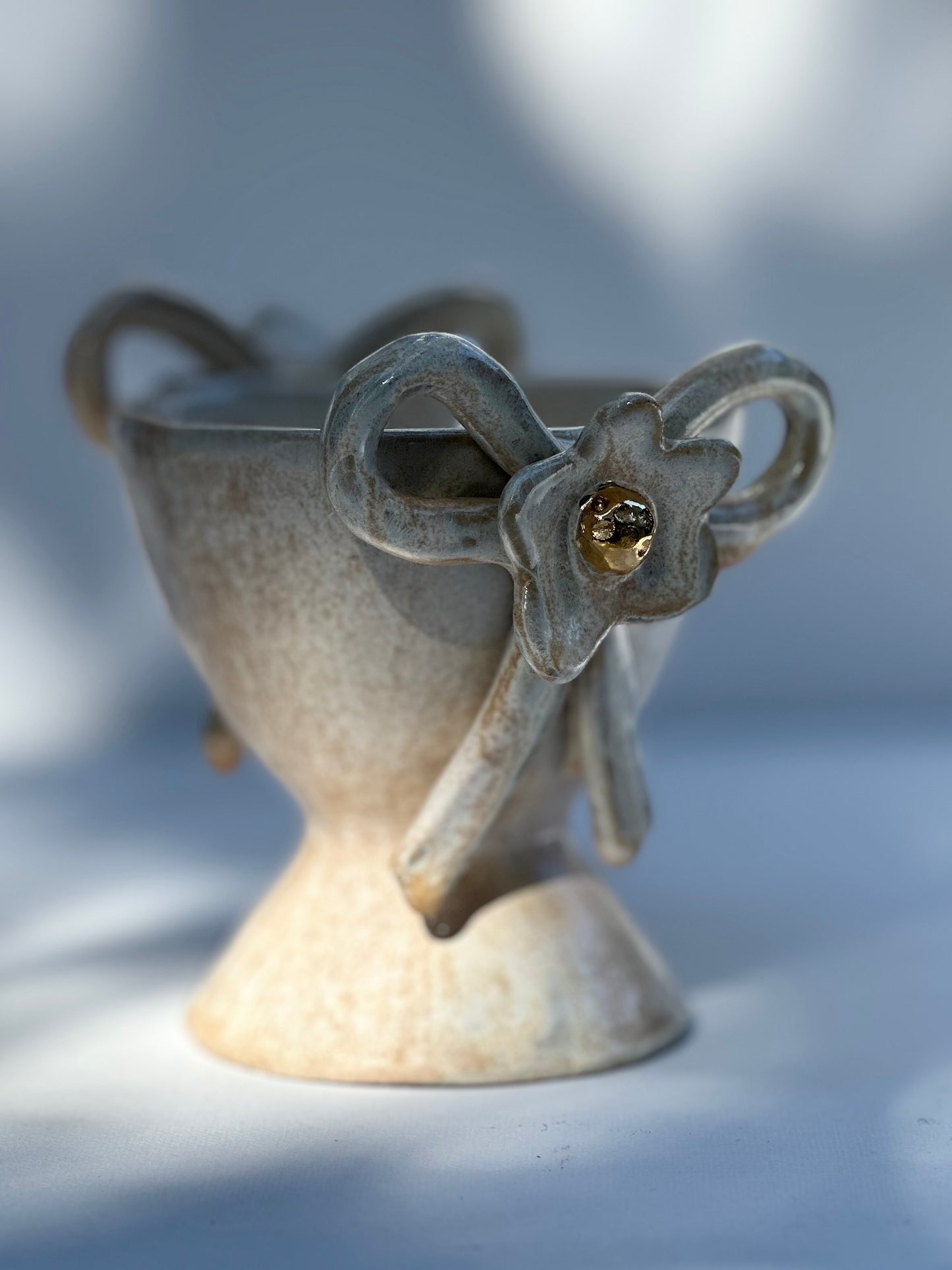 Florence , Apricot Trophy with Bows and Blooms