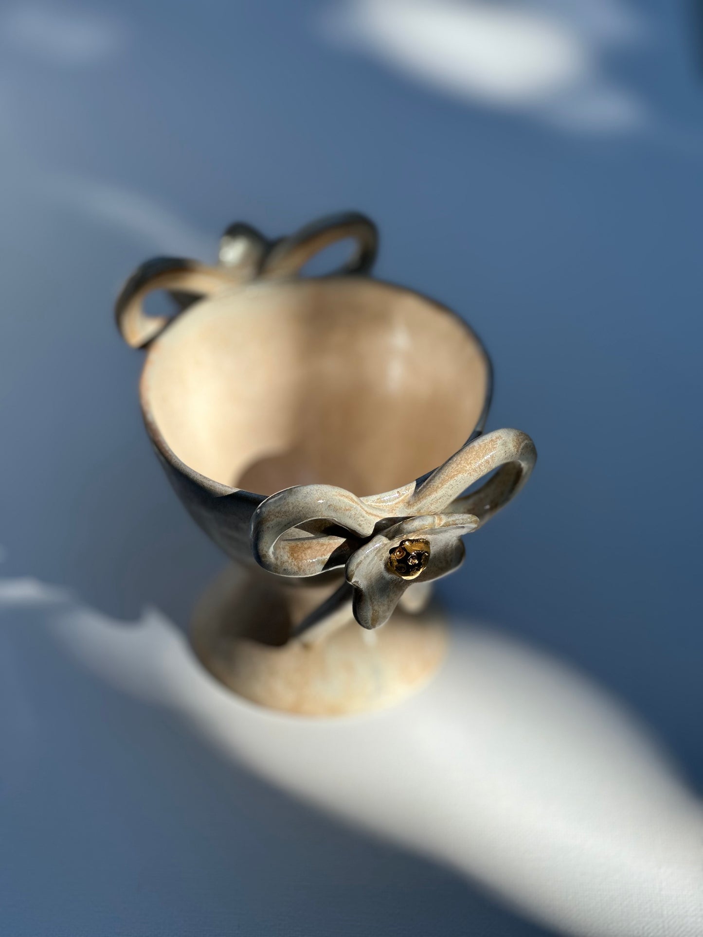 Florence , Apricot Trophy with Bows and Blooms