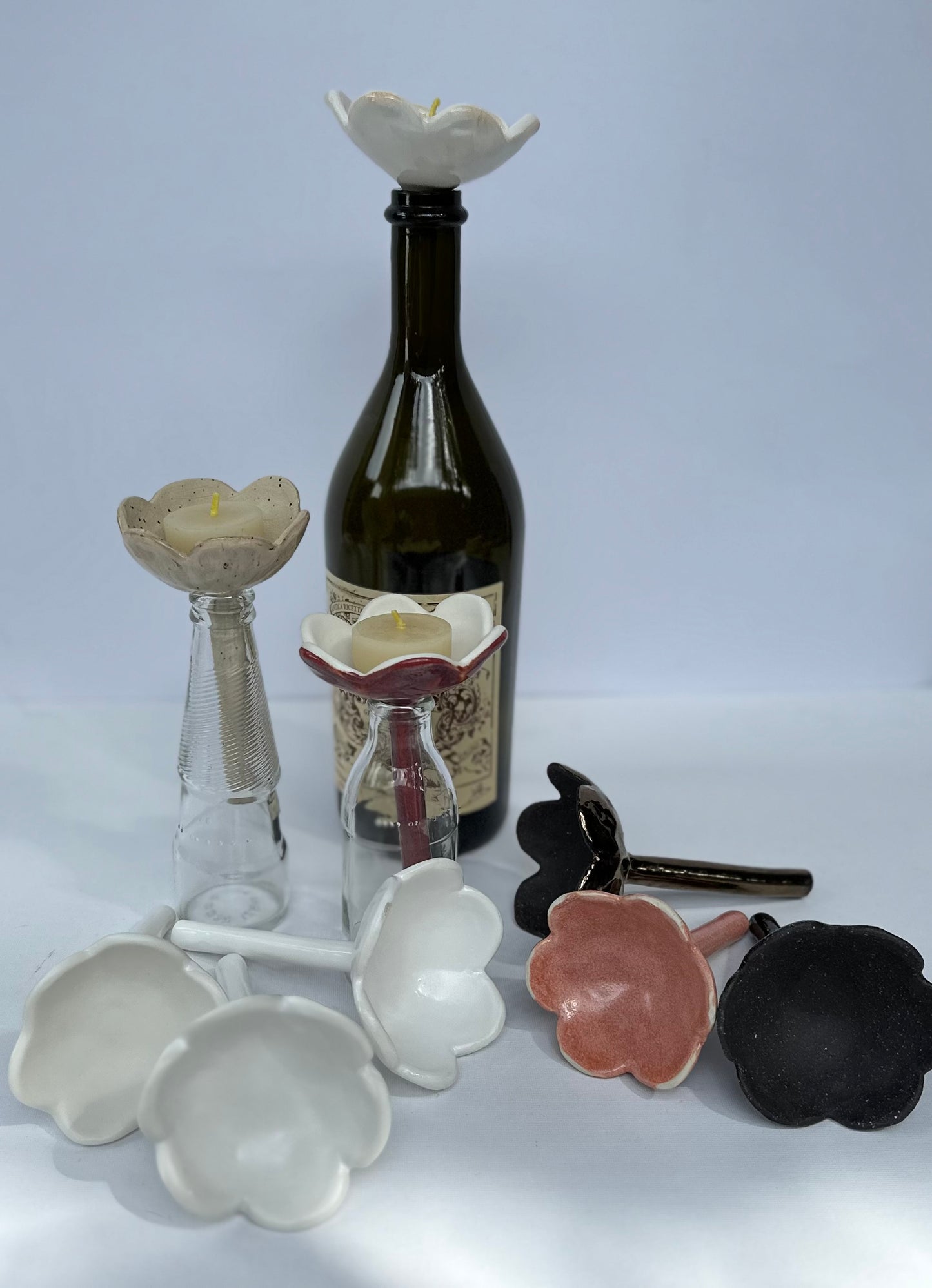 Tea Light Flower - Chocolate and Gold