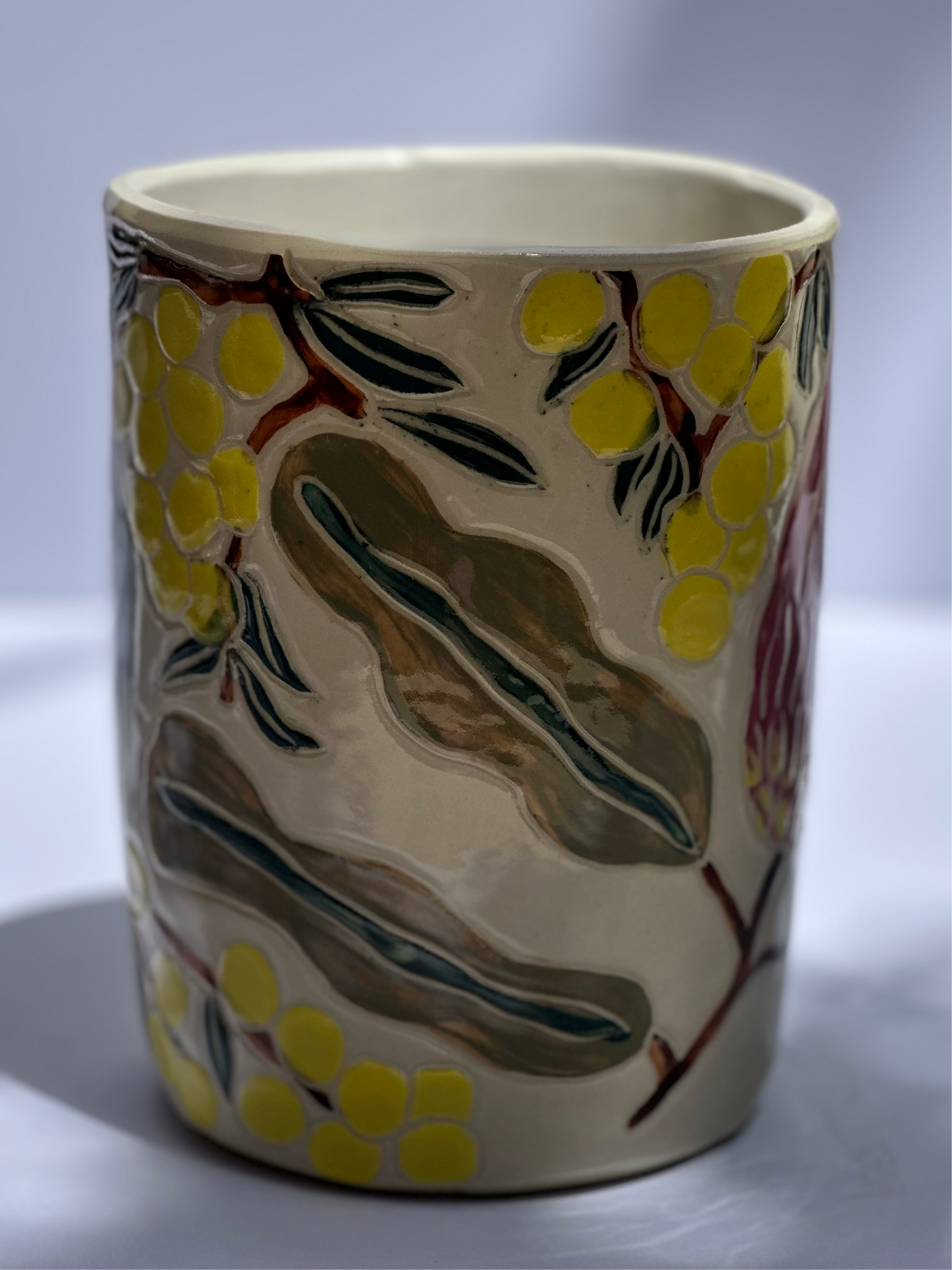 Australian Blooms Sgraffito Vase, Medium, 35