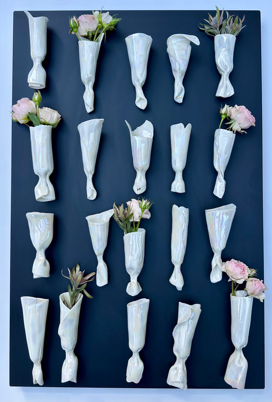 Large Bouquet Vase Magnets - Mother of Pearl