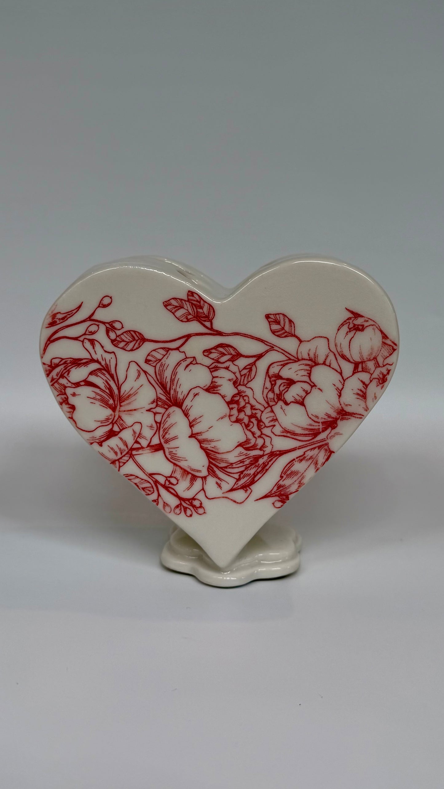 Red Rose Heart Flower Brick