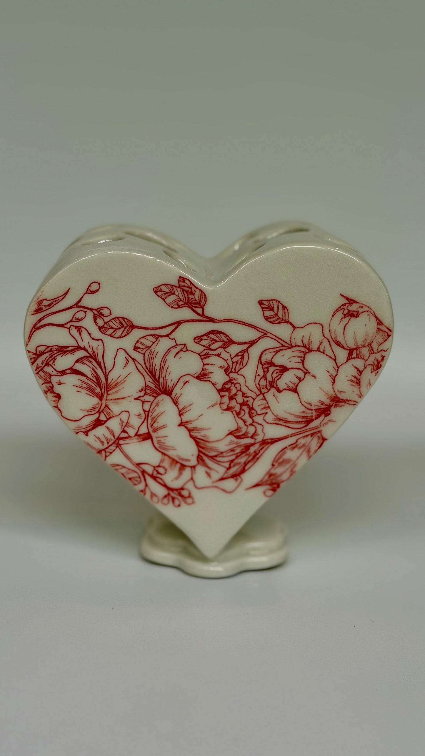 Red Rose Heart Flower Brick