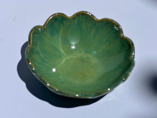 Small Flower Bowl, Green Apple