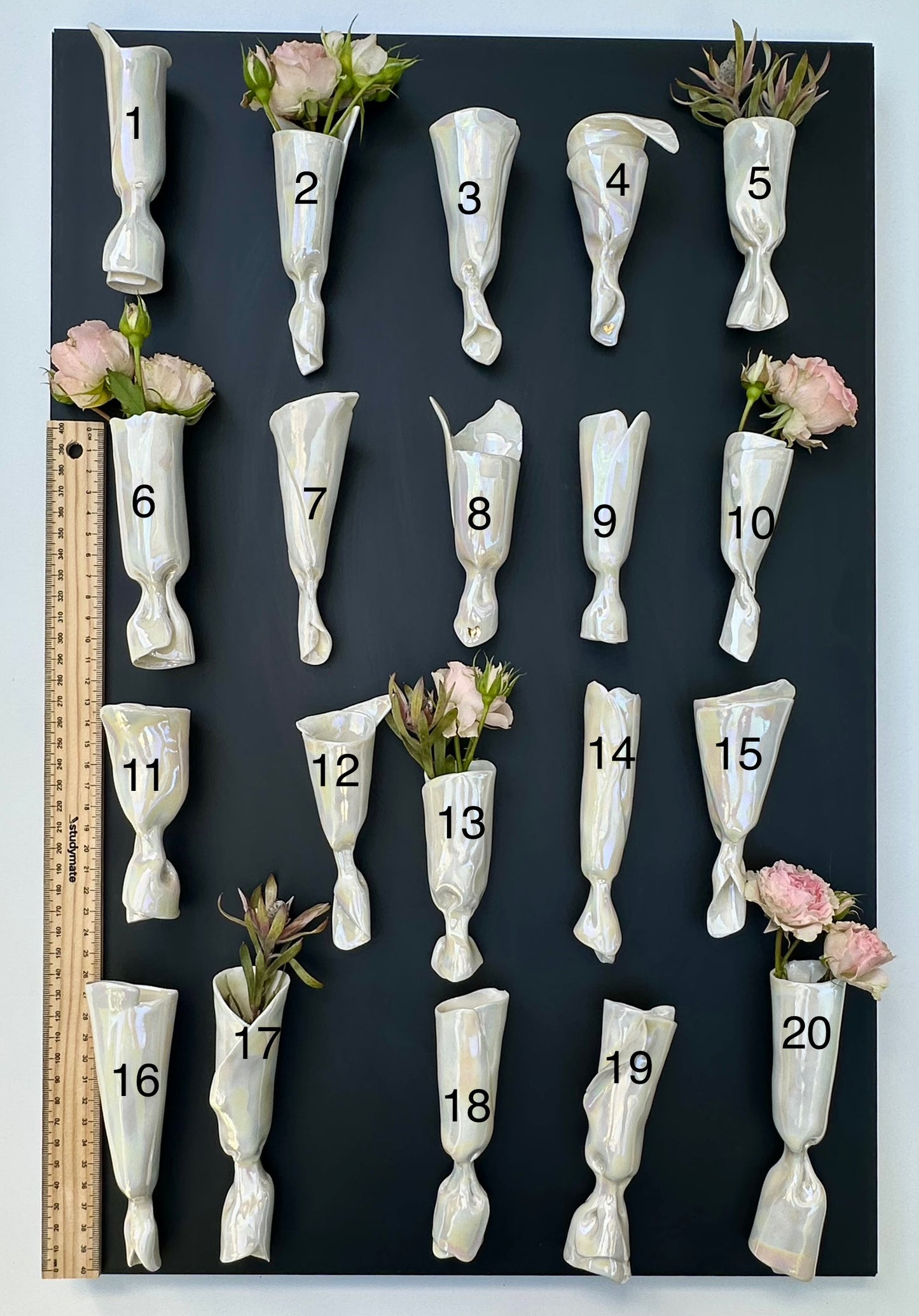 Large Bouquet Vase Magnets - Mother of Pearl