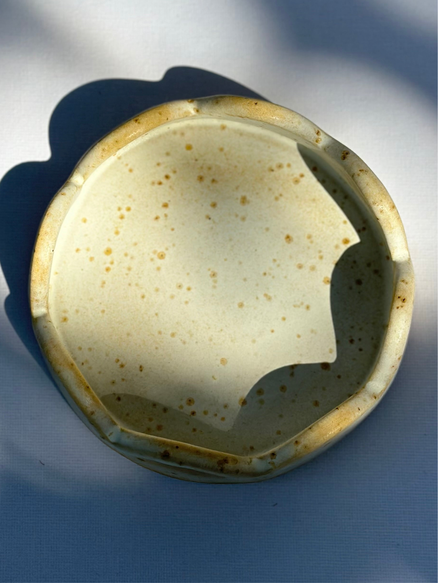 Yellow Scalloped Round Tray
