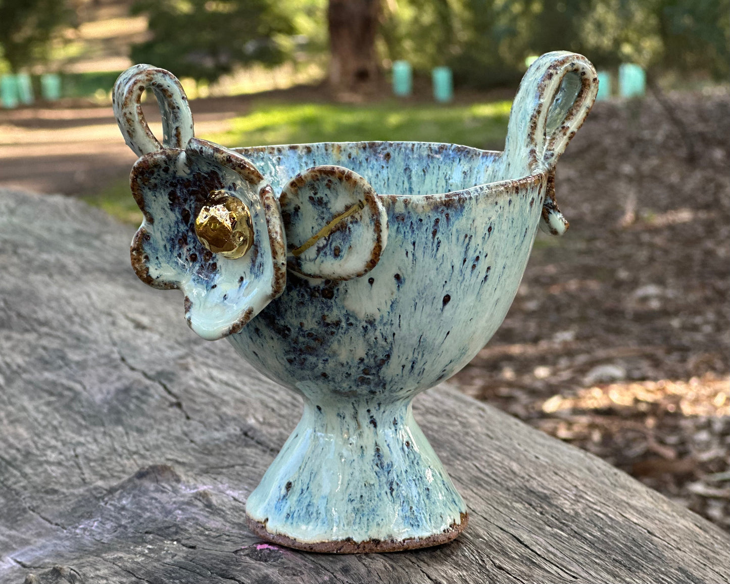 Rona, Blue and Green Speckled Trophy