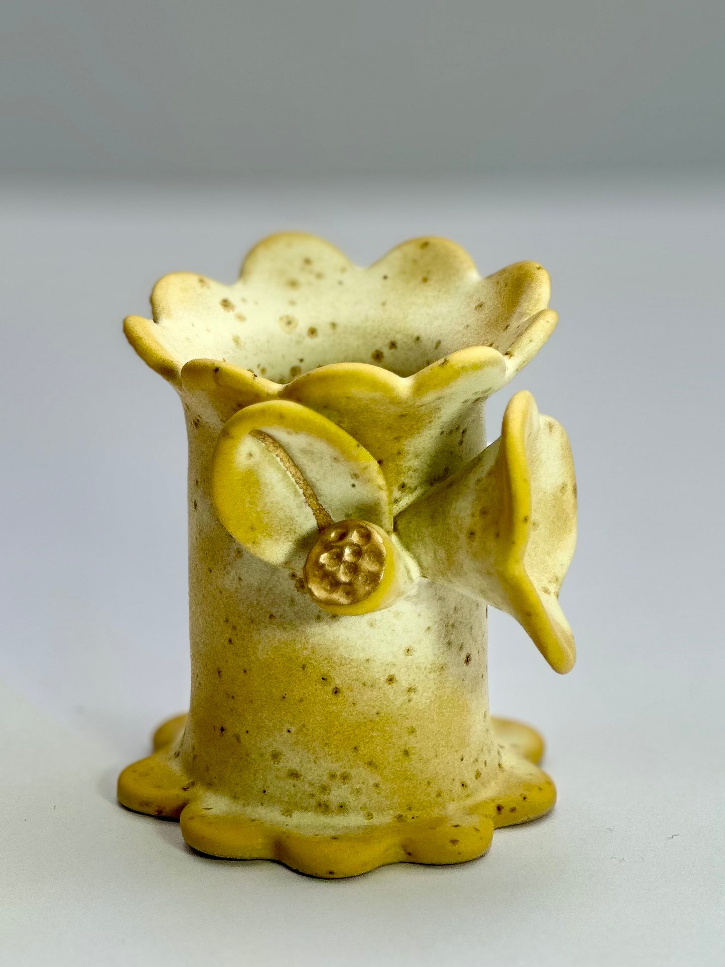 Yellow Speckle Flower Vase, Small