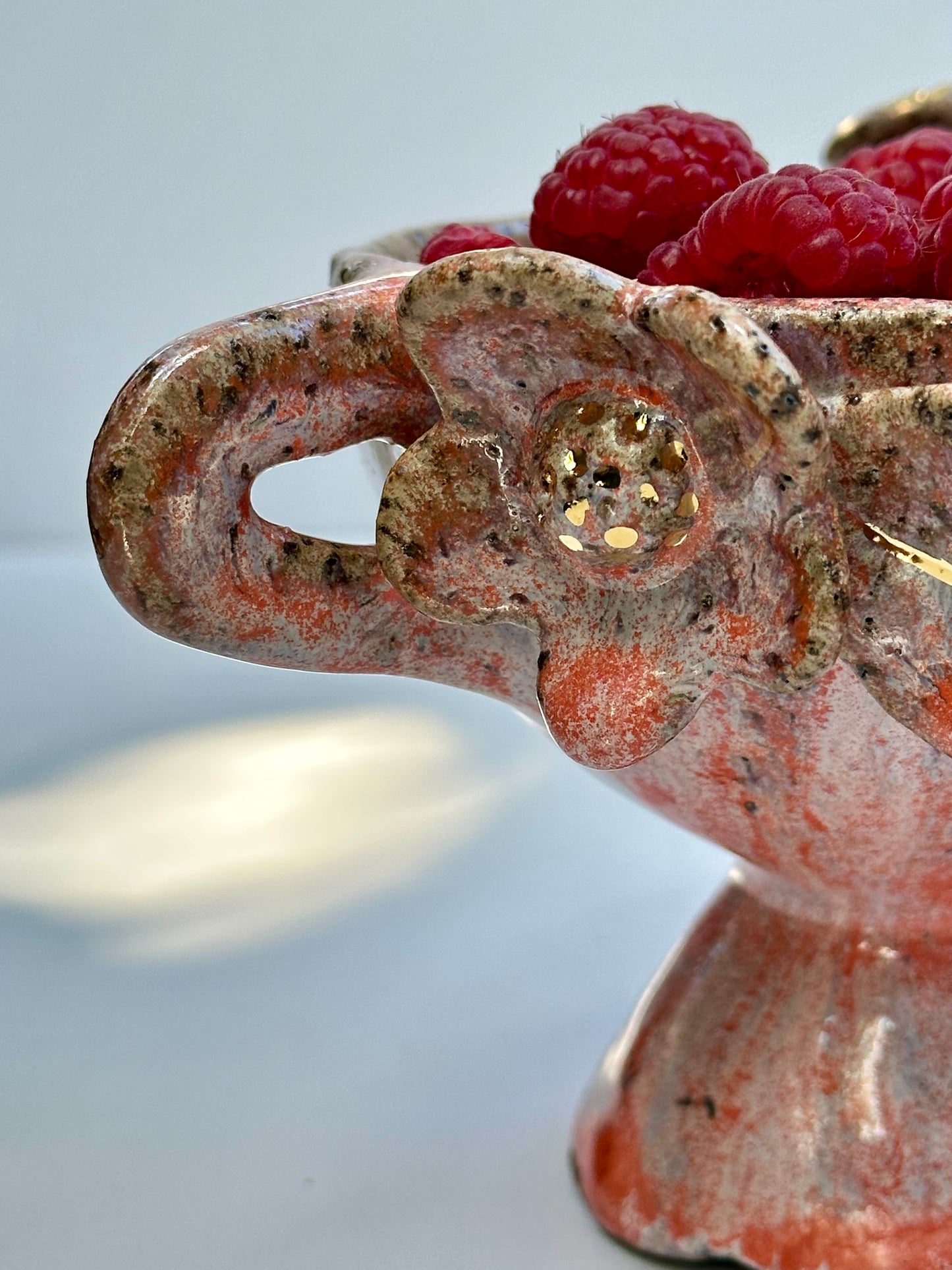 Olivia, Orange and Pink Speckled Trophy