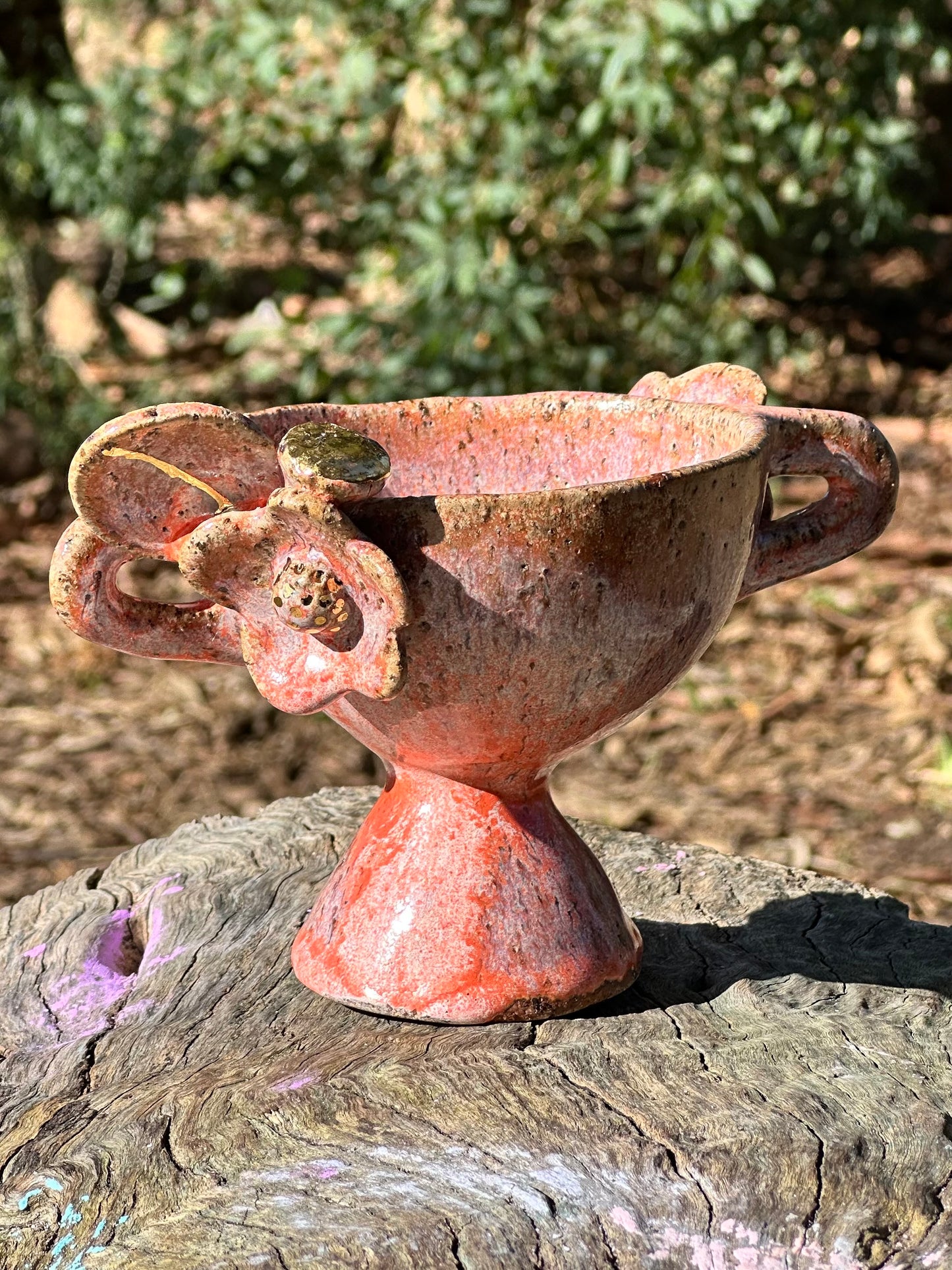 Olivia, Orange and Pink Speckled Trophy