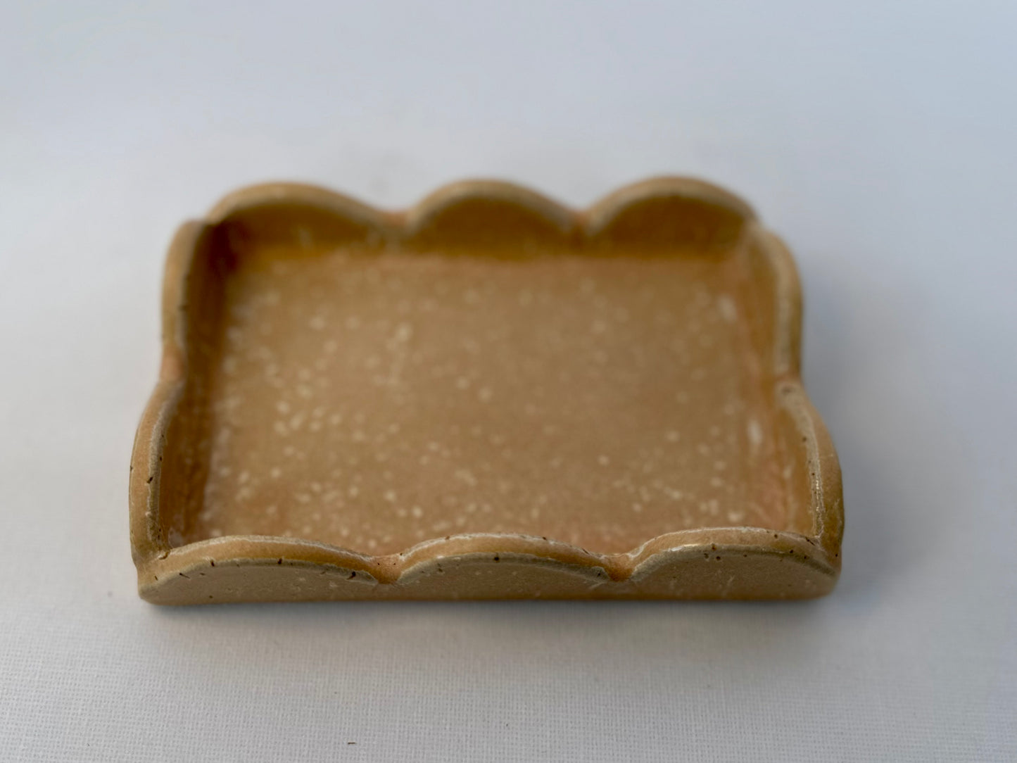 Apricot Scalloped Tray