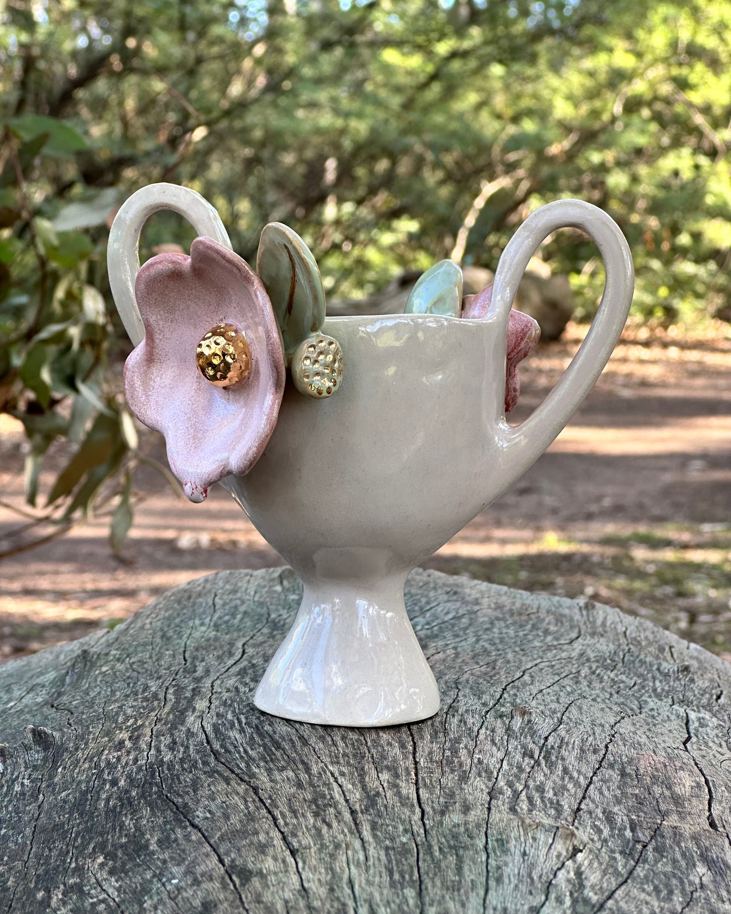 Edith, Soft Pink Trophy with Lustered Blooms