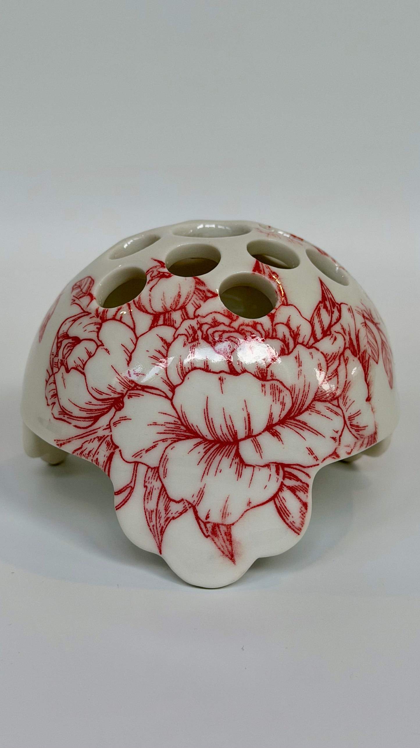 Red Rose Flower Frog