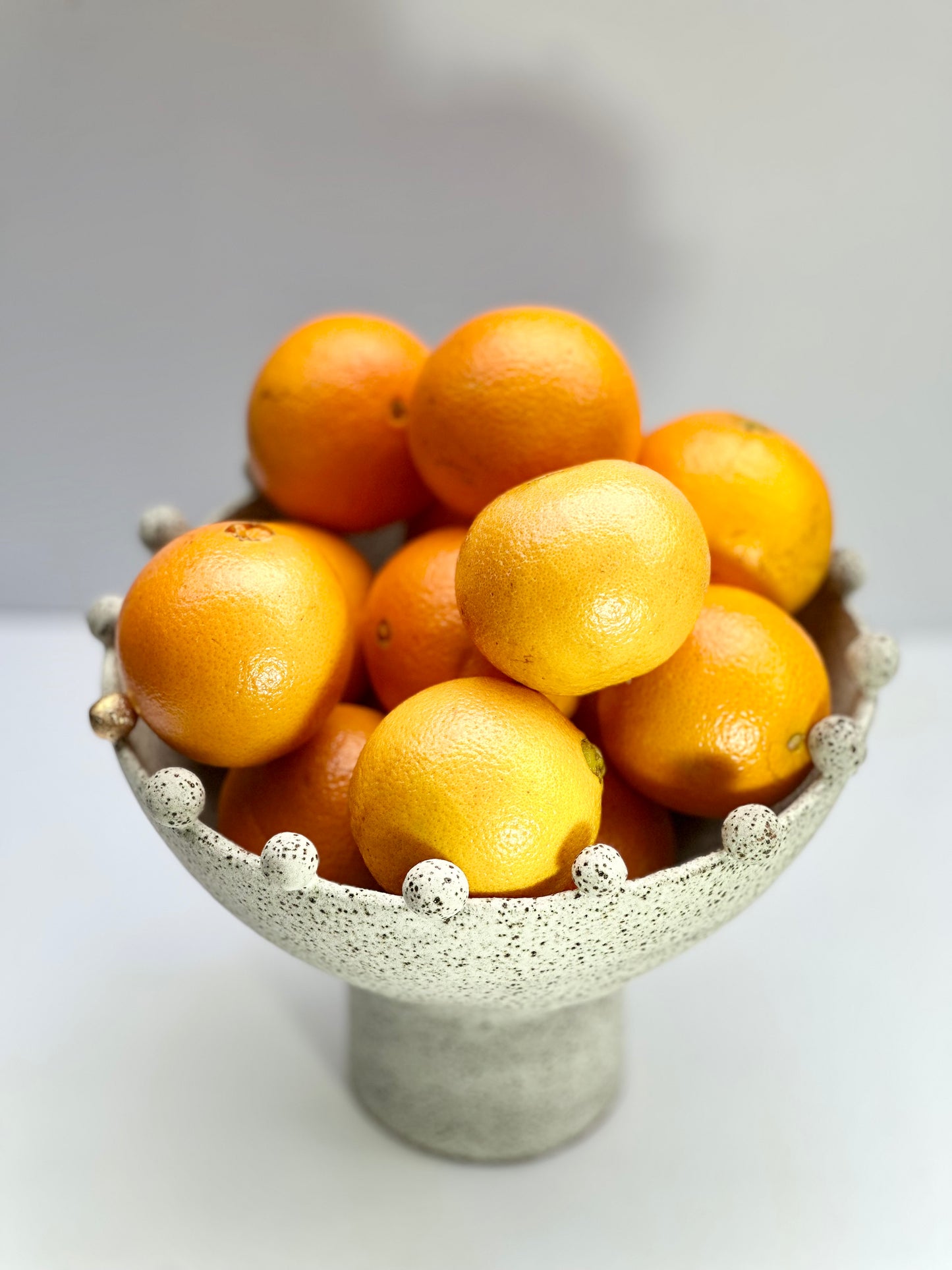 White Speckled Footed Bowl