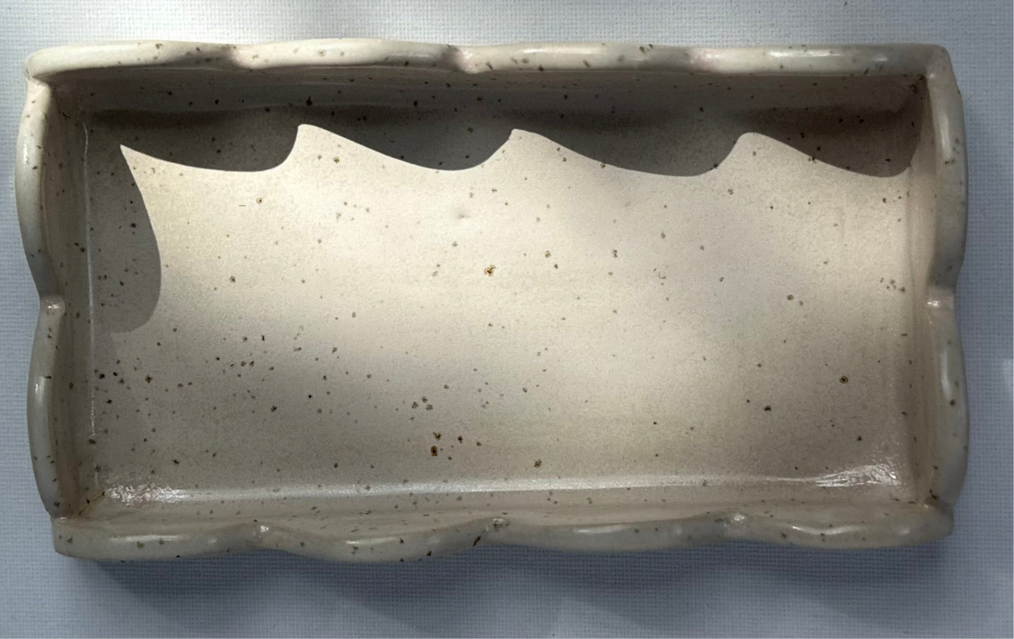 Light Pink Speckled Scalloped Tray