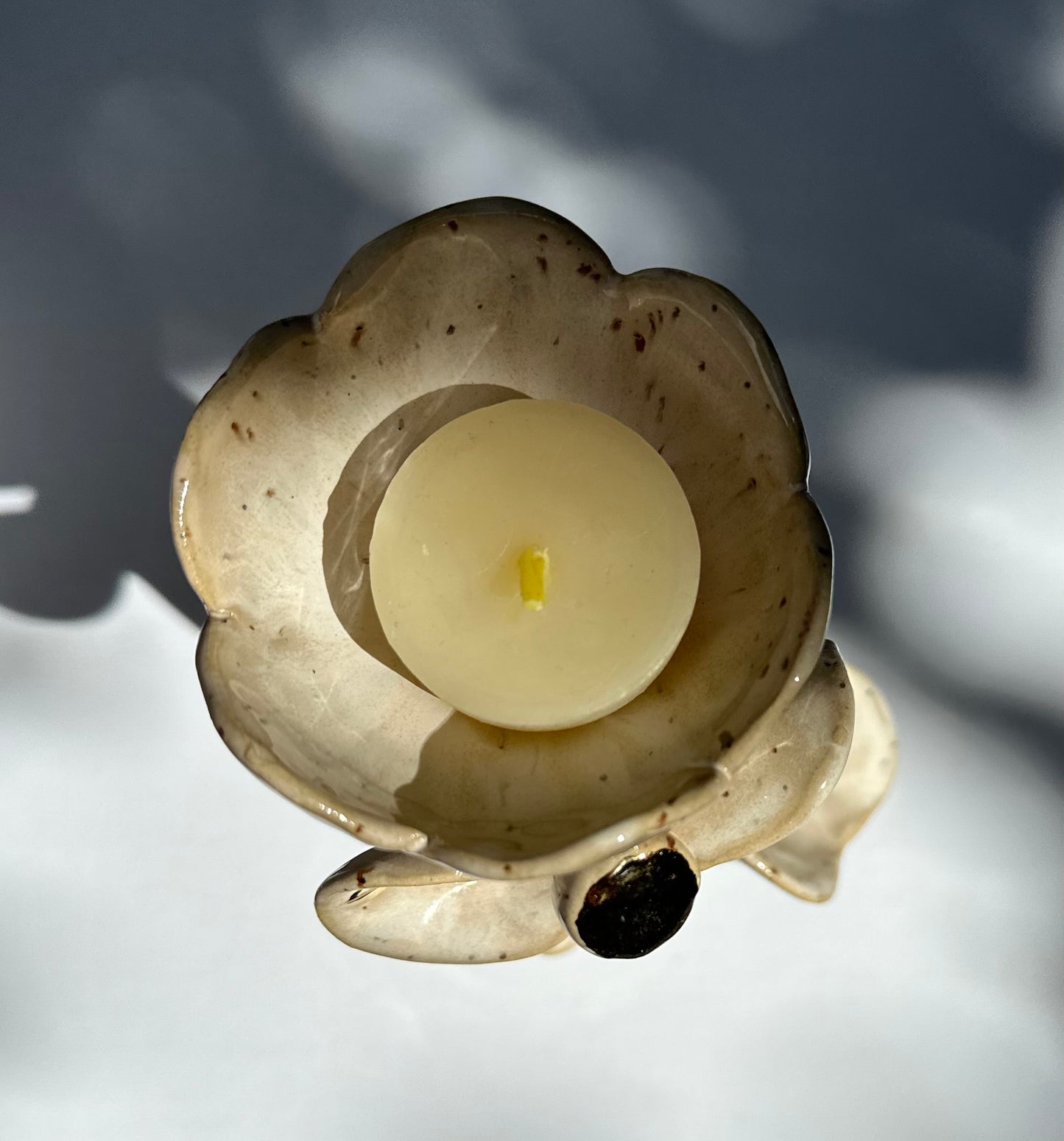 Flower and Flame Vase, Apricot and Gold