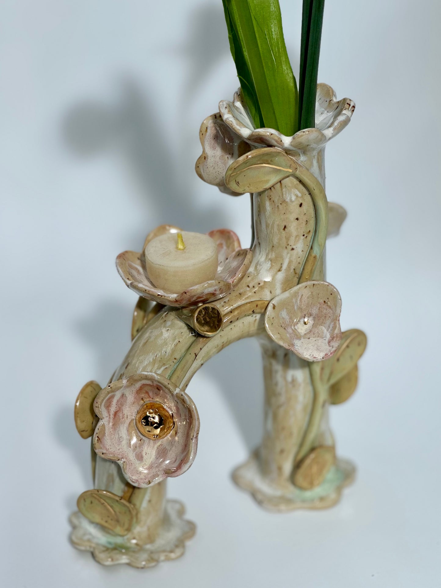 Flowers and Flame Vase, Tall