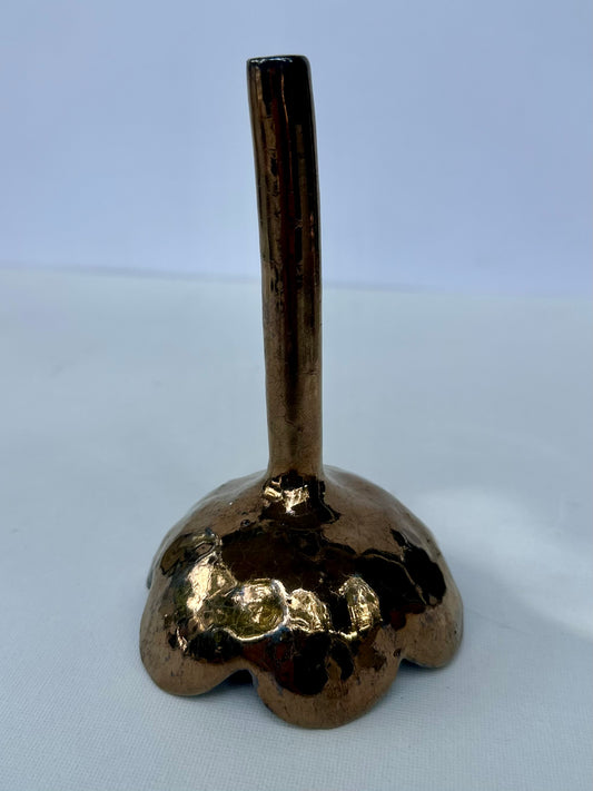 Tea Light Flower - Chocolate and Gold